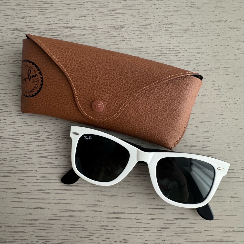 White Wayfarer RayBans